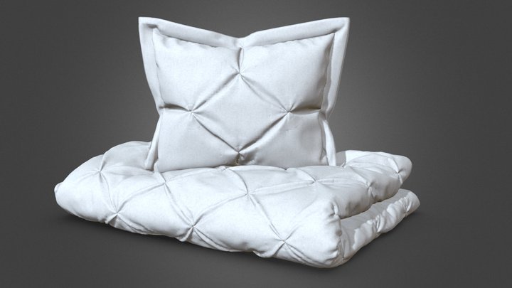 Bedding with Pin Tucks 3D Model