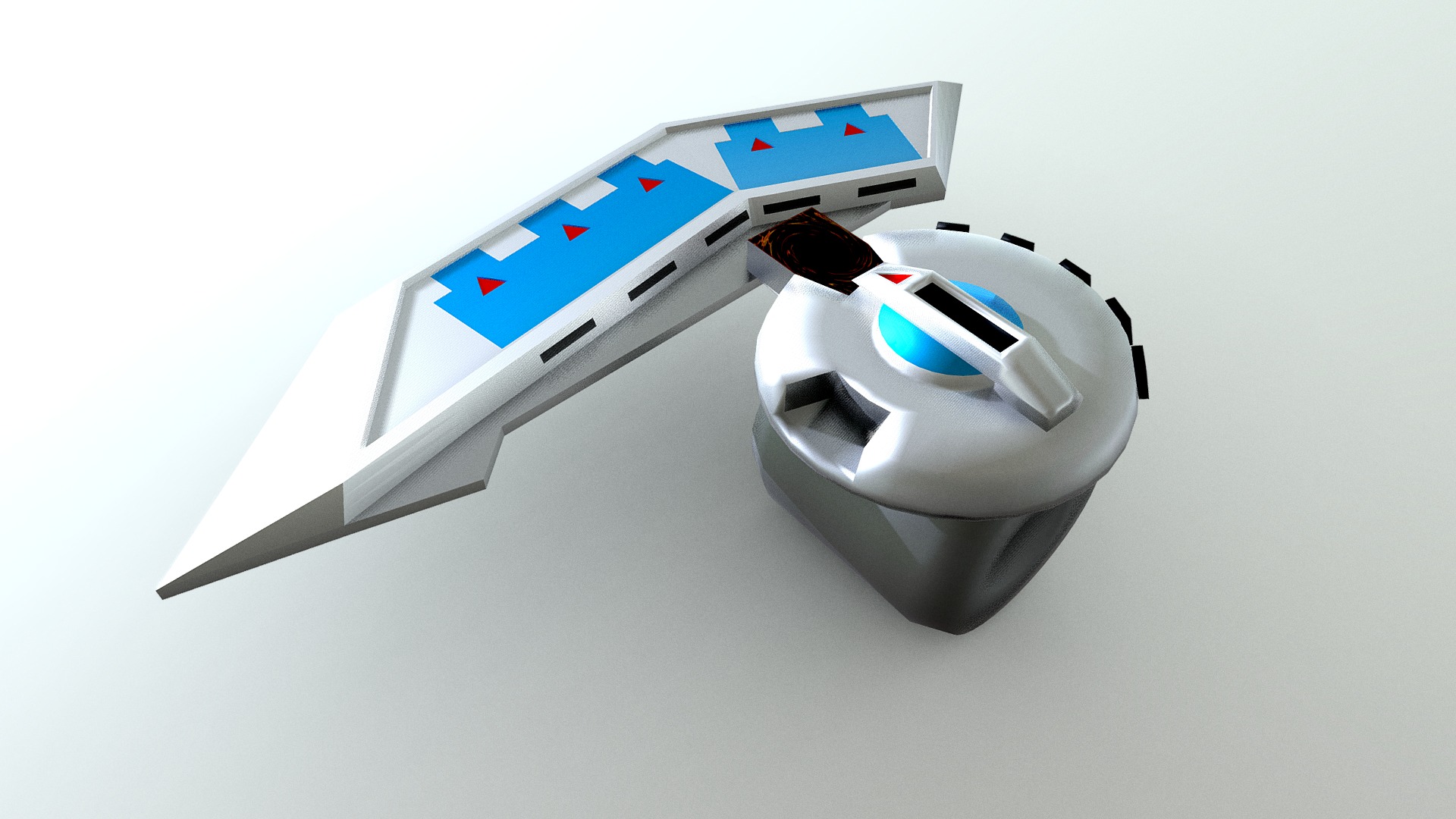 3D model Duel Disk (Yugioh) - This is a 3D model of the Duel Disk (Yugioh). The 3D model is about a close-up of a mouse.