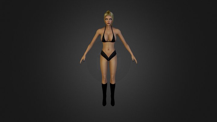Blonde Elexis - Bikini 3D Model