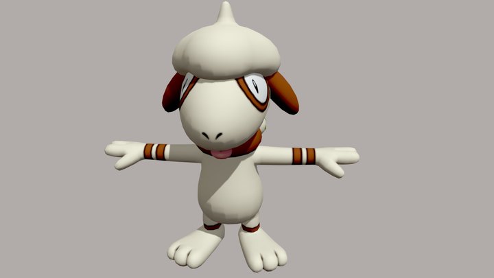 3DS - Pokemon X Y - 235 Smeargle 3D Model