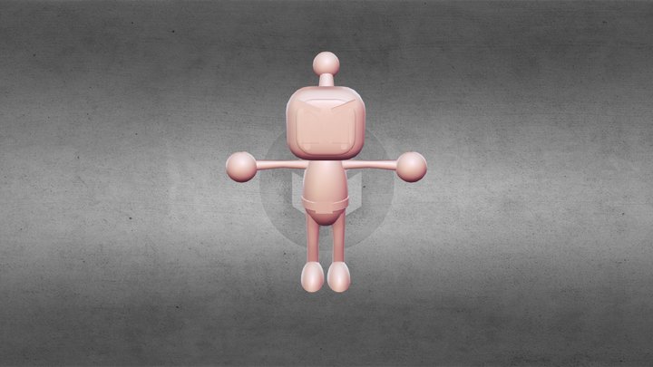 Shirobon / White Bomberman - Rigged 3D Model