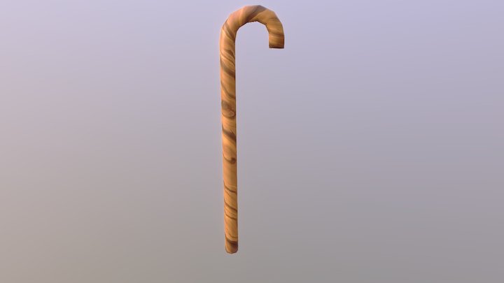 Staff Low Poly Model 3D Model