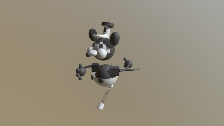 Abstract Mickey Mouse 3D Model