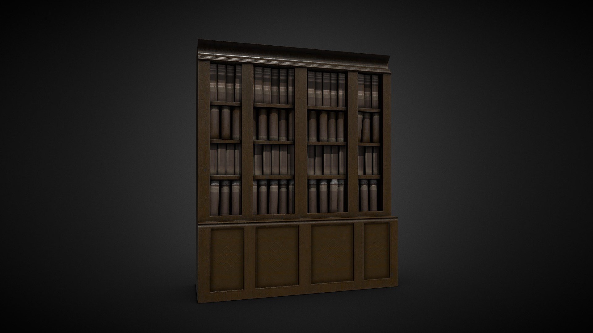 Antique Bookcase - Game Ready - Download Free 3D model by Allan-Jay ...