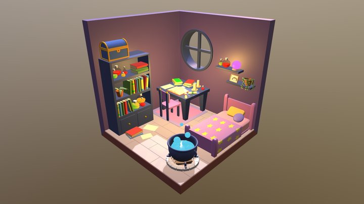 Magical Room (art by EvePaints) 3D Model