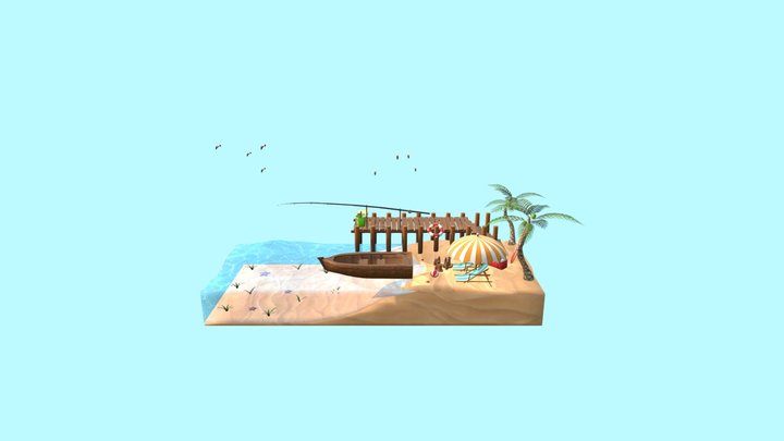Beach 3D Model