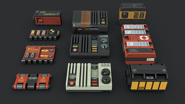 Random Scifi Devices 3D Model