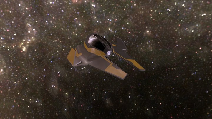 Jedi Starfighter Eta-2 Actis-class interceptor 3D Model