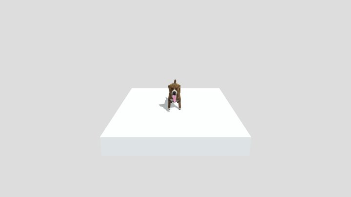 custom texture Dog-low-poly-beagle-model 3D Model