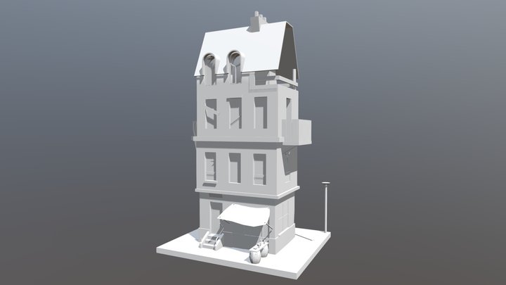 Damage House 3D Model