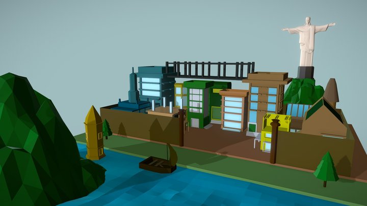 Lowpoly_City_Scene 3D Model