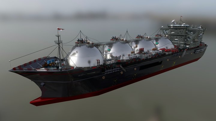 Tanker Ship 3D Model