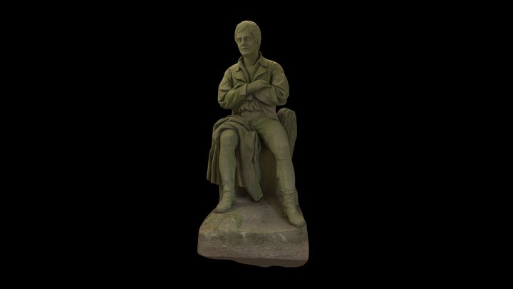 Robert Burns Statue: Conservation Animation 3D Model