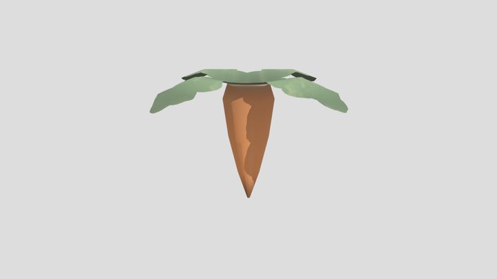 Cardboard Bouncy Carrot 3D Model