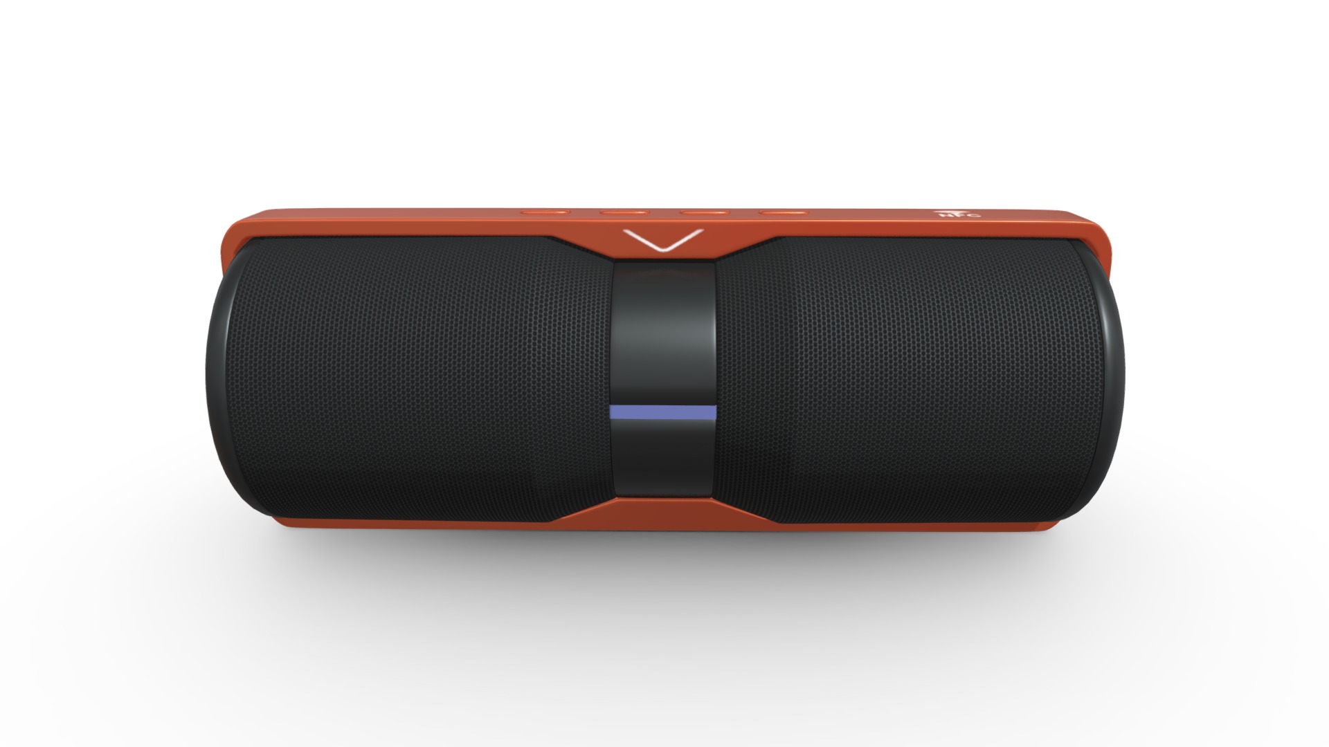3D model Bluetooth Speaker – Vestel Desibel H450 - This is a 3D model of the Bluetooth Speaker - Vestel Desibel H450. The 3D model is about a black and red case.