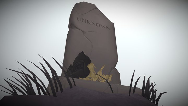 Gravestone - lowpoly - handpainted 3D Model