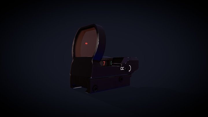 RedDot Scope (Game Ready) 3D Model