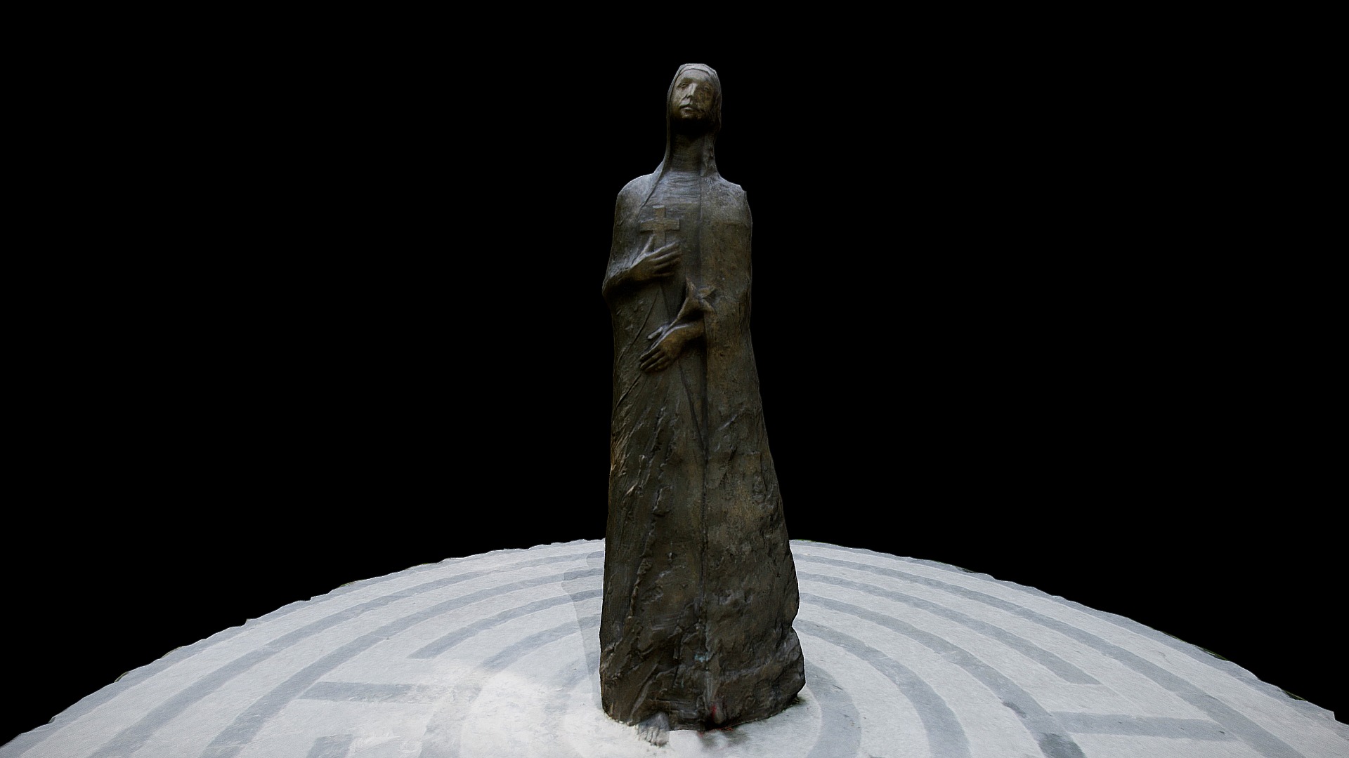 3D model Saint Margit (Photogrammetry / Retopology) - This is a 3D model of the Saint Margit (Photogrammetry / Retopology). The 3D model is about a statue of a person.