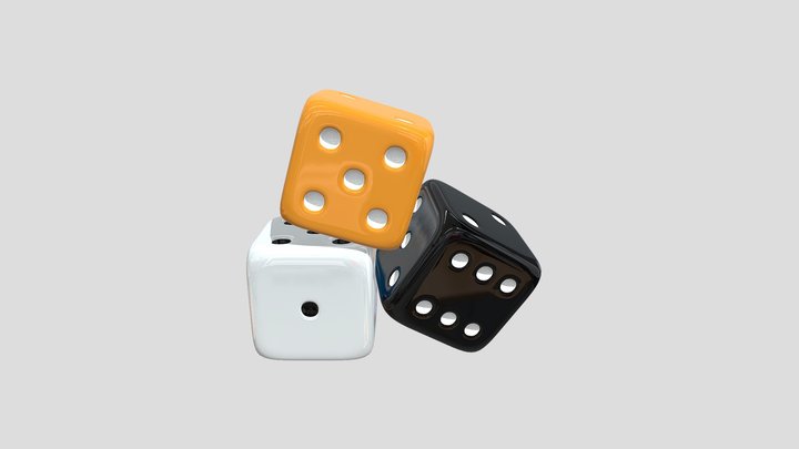 3D Dices, White Dice, Black Dice & Wooden Dice