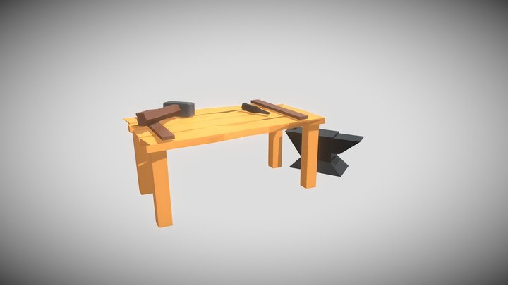 Crafting Table 3D Model