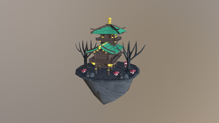 Japnese Temple_T7198668 3D Model
