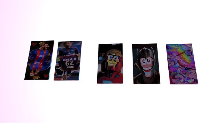Card Faces 3D Model