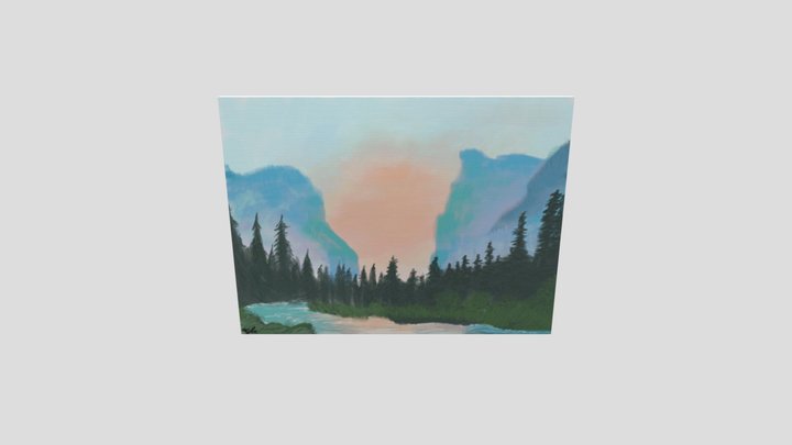 Canvas Painting - Landscape 3D Model