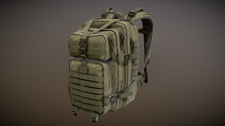 Military backpack 3D Model