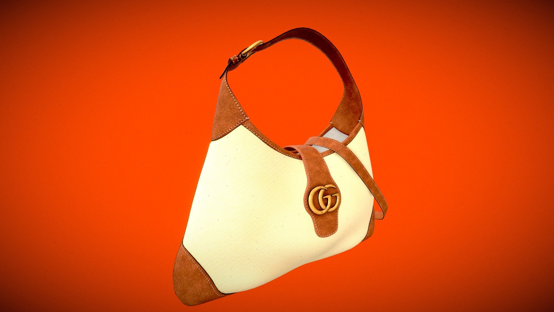 3D model Gucci large Aphrodite shoulder bag VR / AR / low-poly