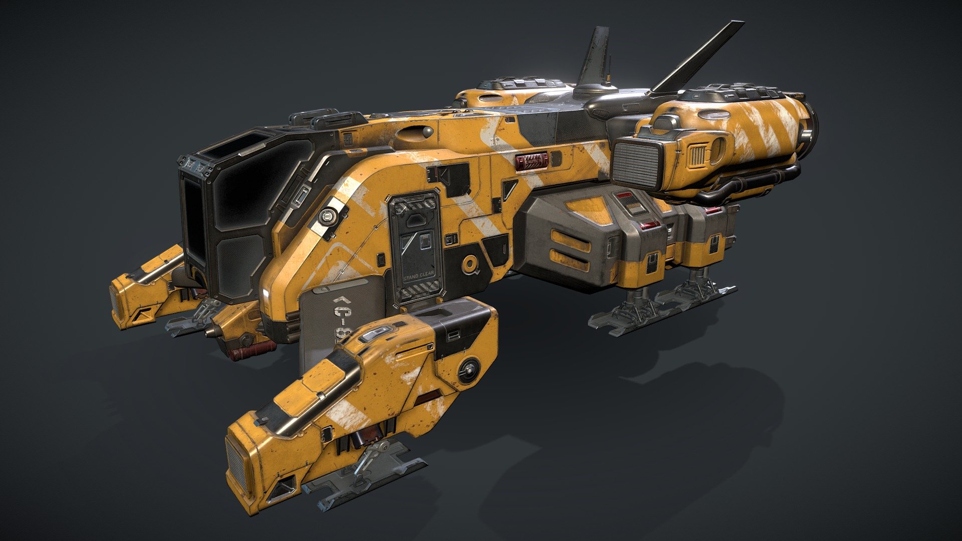 Dropship 3D model by Maël Briffa (briffamael) [144c991] Sketchfab