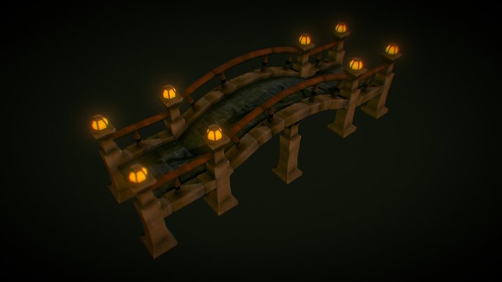 Bridge - Low poly videogame asset 3D Model