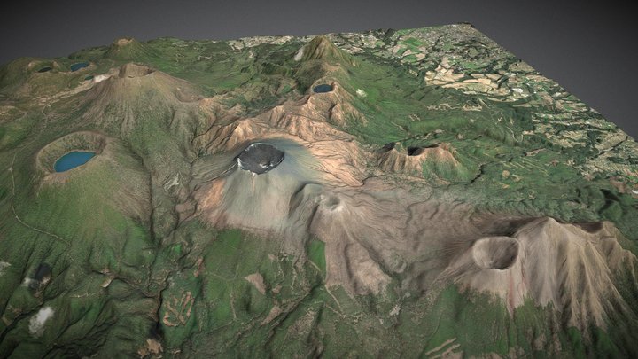 Kirishimayama volc. complex, Kyushu, Japan (x2) – Free 3D Model STL