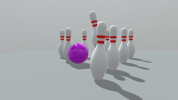 Bowling Alley Action 3D Model
