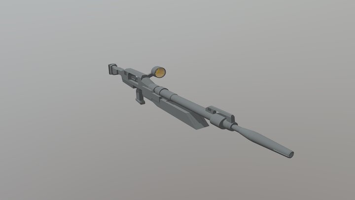 Mech Long Rifle 3D Model