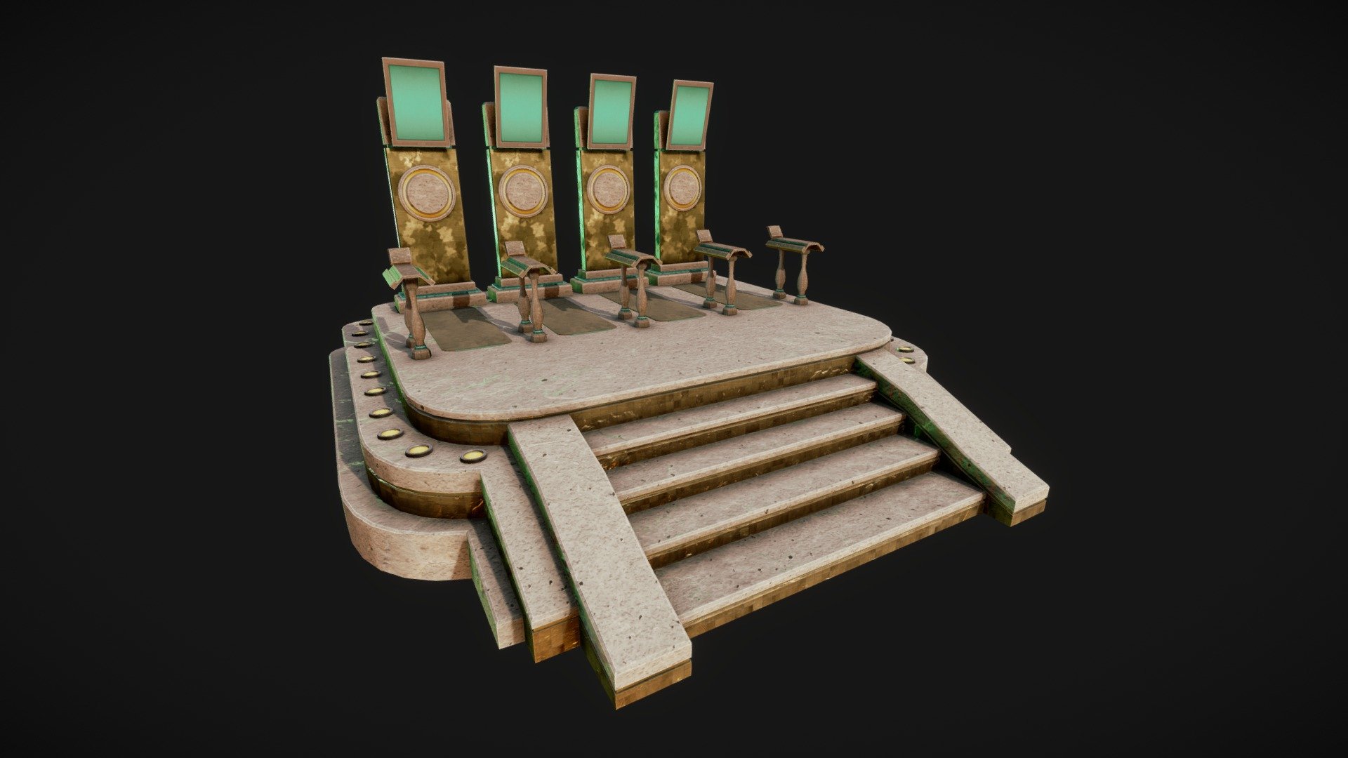 ForeVR Darts Vegas Hall Darts Arena Stage 3D model by