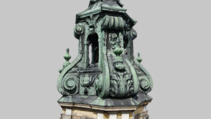 Cupola of the tower, church in Krzeszów, Poland 3D Model
