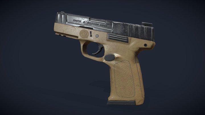 Smith & Wesson SD40 Pistol 3D Model