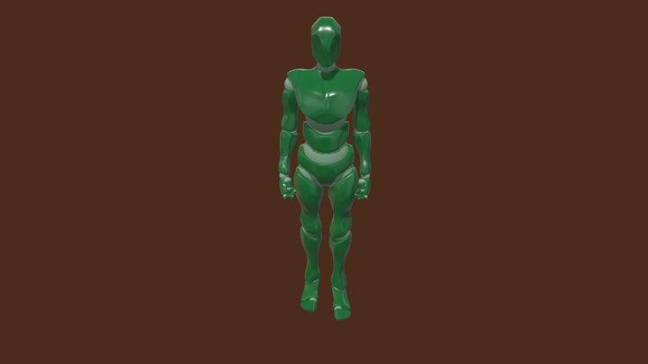 Sports military with different poses 3D Model