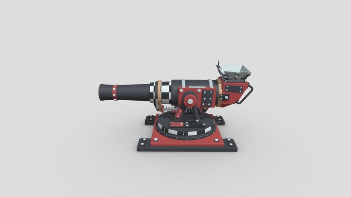 (HM XYZ SCHOOL)_Cannon 3D Model