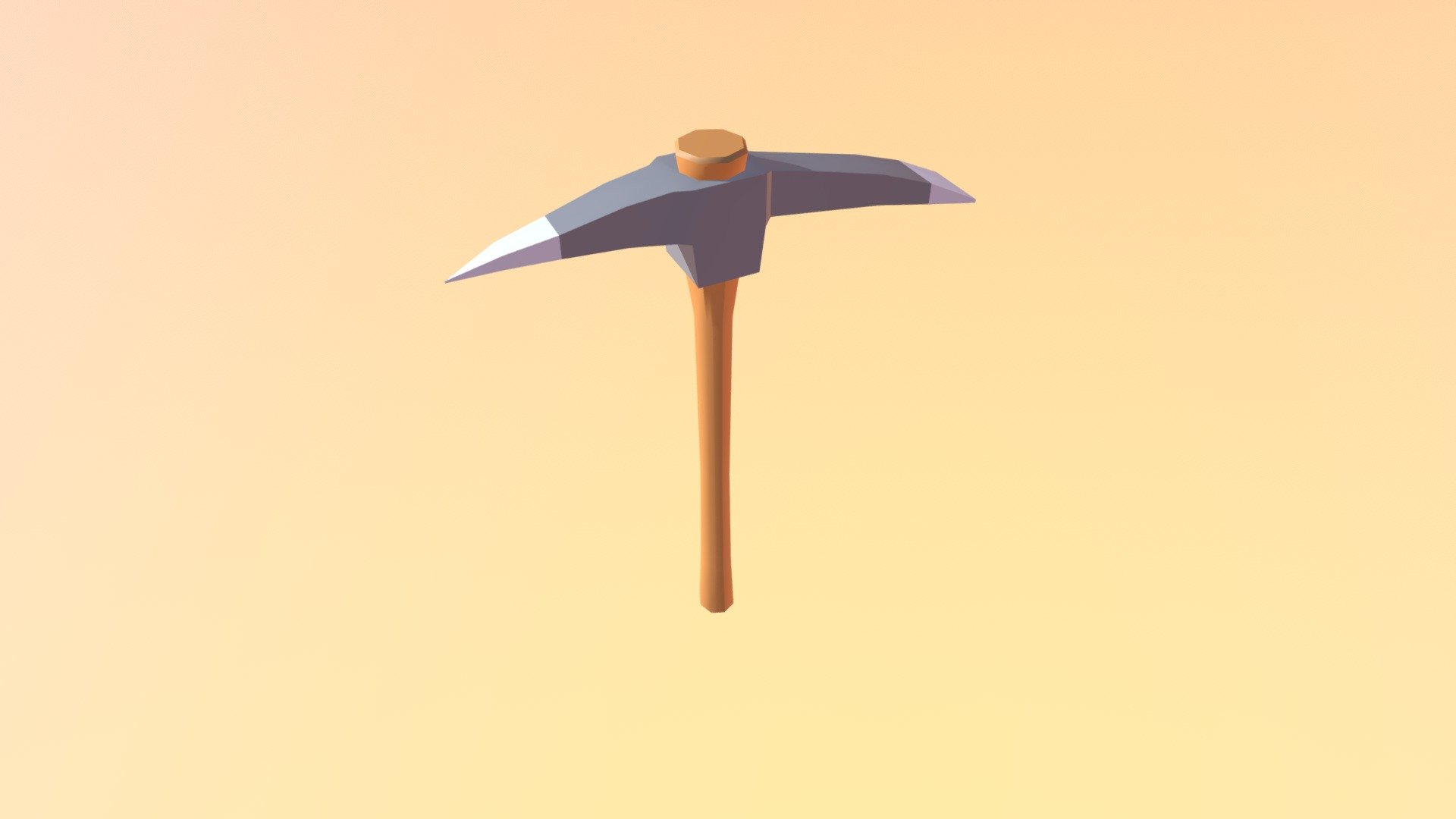 Low poly pickaxe
