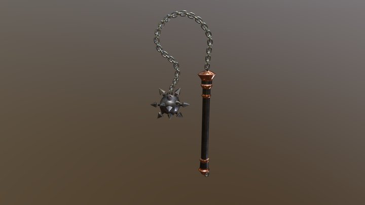 Flail Weapon 3D Model