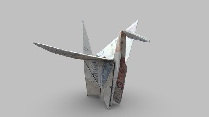 Origami crane 3D Model