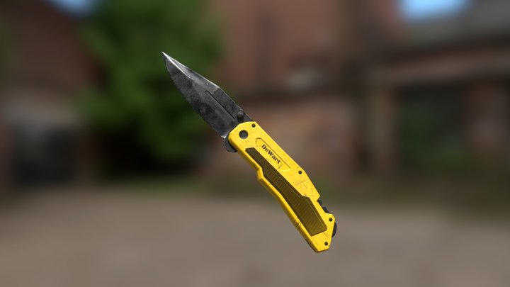 Folding utility knife (v2.0) 3D Model