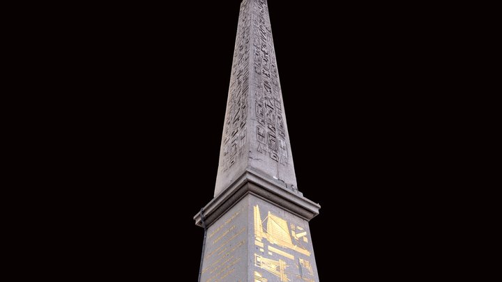 Obélisque de Louxor, Paris. Egypt 1290 BC 3D Model