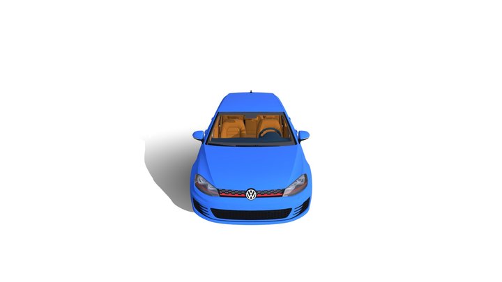 VW Golf VII GTI 2014 3D Model