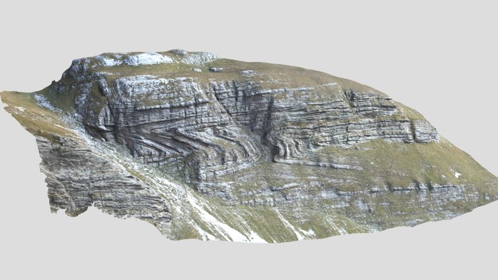Guba s klivažem, Sedlo, Durmitor 3D Model