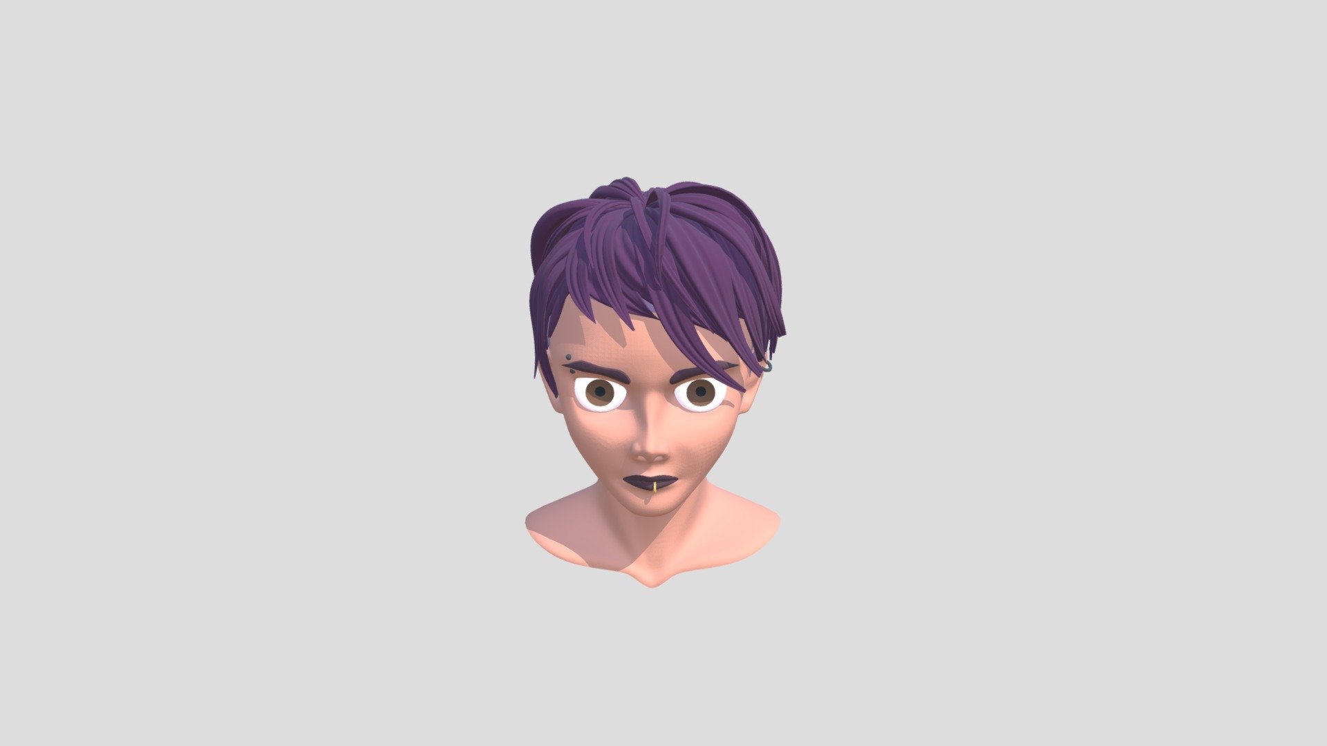 Stylized Punk Girl Portrait
