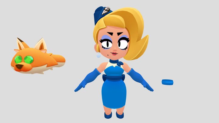 High Flyer Lola T-Pose Brawl Stars 3d model 3D Model
