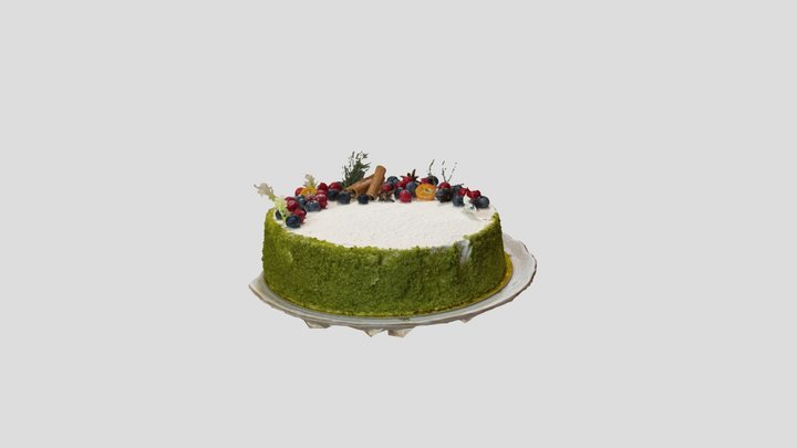 Spinach cake 3D Model