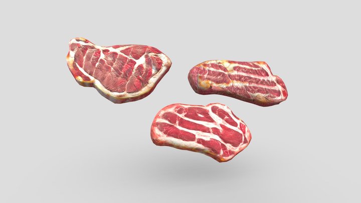 Medium Cooked Stack Pack 3D Model